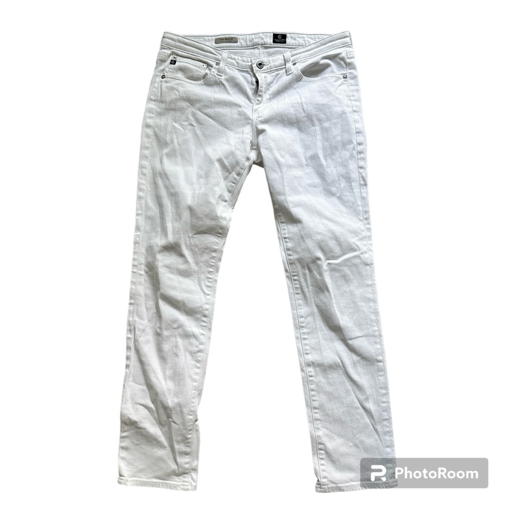 Adriano Goldschmied The Stevie Slim Straight White‎ Denim Size 31R